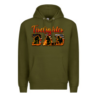 Army Green American Flag Firefighter Dad Premium Hoodie - LillyAllenDesigns