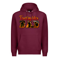 Burgundy American Flag Firefighter Dad Premium Hoodie - LillyAllenDesigns