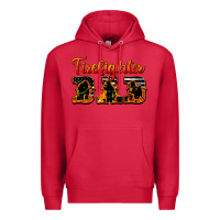 Cardinal American Flag Firefighter Dad Premium Hoodie - LillyAllenDesigns