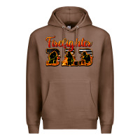 Chestnut American Flag Firefighter Dad Premium Hoodie - LillyAllenDesigns