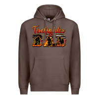 Coffee American Flag Firefighter Dad Premium Hoodie - LillyAllenDesigns