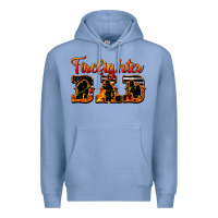 Colony Blue American Flag Firefighter Dad Premium Hoodie - LillyAllenDesigns