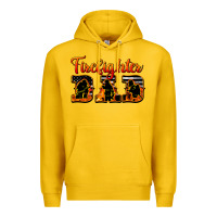 Lemon American Flag Firefighter Dad Premium Hoodie - LillyAllenDesigns