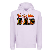 Lilac American Flag Firefighter Dad Premium Hoodie - LillyAllenDesigns