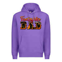 Purple American Flag Firefighter Dad Premium Hoodie - LillyAllenDesigns