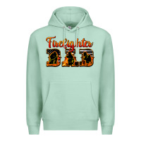 Seafoam American Flag Firefighter Dad Premium Hoodie - LillyAllenDesigns