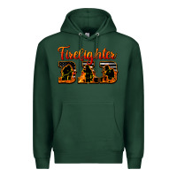 Sports Green American Flag Firefighter Dad Premium Hoodie - LillyAllenDesigns