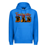 True Royal American Flag Firefighter Dad Premium Hoodie - LillyAllenDesigns