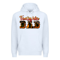 White American Flag Firefighter Dad Premium Hoodie - LillyAllenDesigns