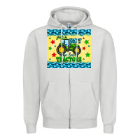 Dove Grey just a boy who loves tractors Zipper Hoodie - Zillion Design Studio