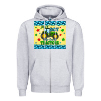 Heather Grey just a boy who loves tractors Zipper Hoodie - Zillion Design Studio
