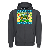 Smoke just a boy who loves tractors Zipper Hoodie - Zillion Design Studio