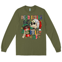 Army Green dead inside but jolly as fuck Long Sleeve Tee - MaliasSmallBusiness