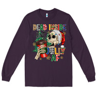 Plum dead inside but jolly as fuck Long Sleeve Tee - MaliasSmallBusiness