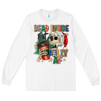 White dead inside but jolly as fuck Long Sleeve Tee - MaliasSmallBusiness