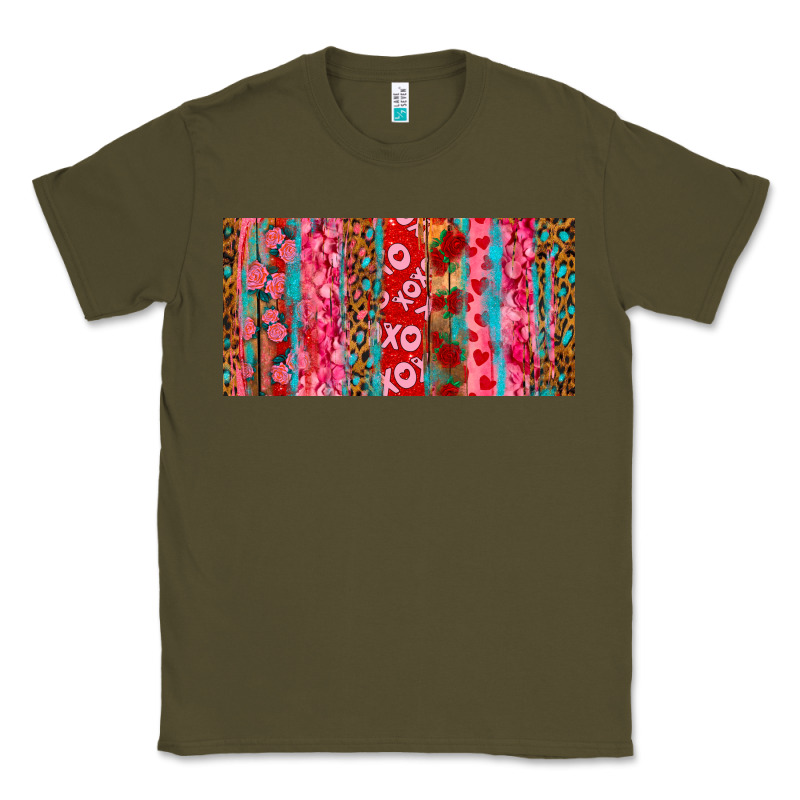 Love Brushstrokes Xoxo Leopard And Turquoise Classic Tee by RanaPortraitStore | Teevron