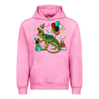Fuchsia Pink party t rex Urban Hoodie - MaliasSmallBusiness