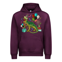 Mauve Wine party t rex Urban Hoodie - MaliasSmallBusiness