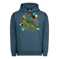 Pigment Midnight Navy party t rex Urban Hoodie - MaliasSmallBusiness