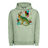Pigment Oil Green party t rex Urban Hoodie - MaliasSmallBusiness