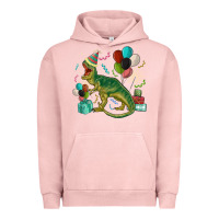 Pigment Salmon party t rex Urban Hoodie - MaliasSmallBusiness