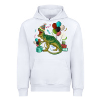 White party t rex Urban Hoodie - MaliasSmallBusiness