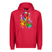 Cardinal all color ribbon with boxing gloves Premium Hoodie - NancyCooperArtShop