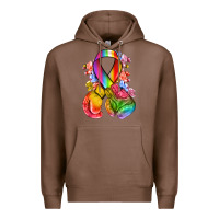 Chestnut all color ribbon with boxing gloves Premium Hoodie - NancyCooperArtShop