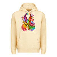 Pina Colada all color ribbon with boxing gloves Premium Hoodie - NancyCooperArtShop