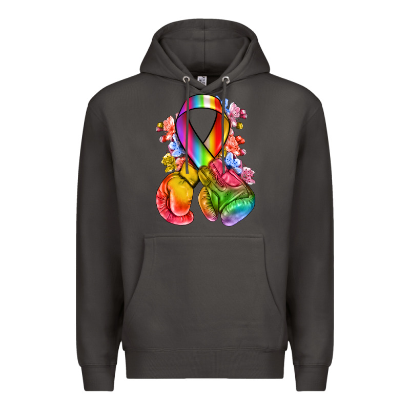 All Color Ribbon With Boxing Gloves Premium Hoodie by NancyCooperArtShop | Teevron