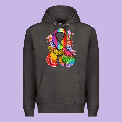All Color Ribbon With Boxing Gloves Premium Hoodie Designed By Nancycooperartshop