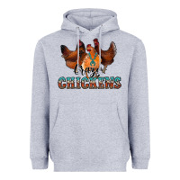 Heather Grey crazychickens Heavyweight Hoodie - CowhideDigitalArt
