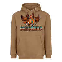 Toasted Coconut crazychickens Heavyweight Hoodie - CowhideDigitalArt