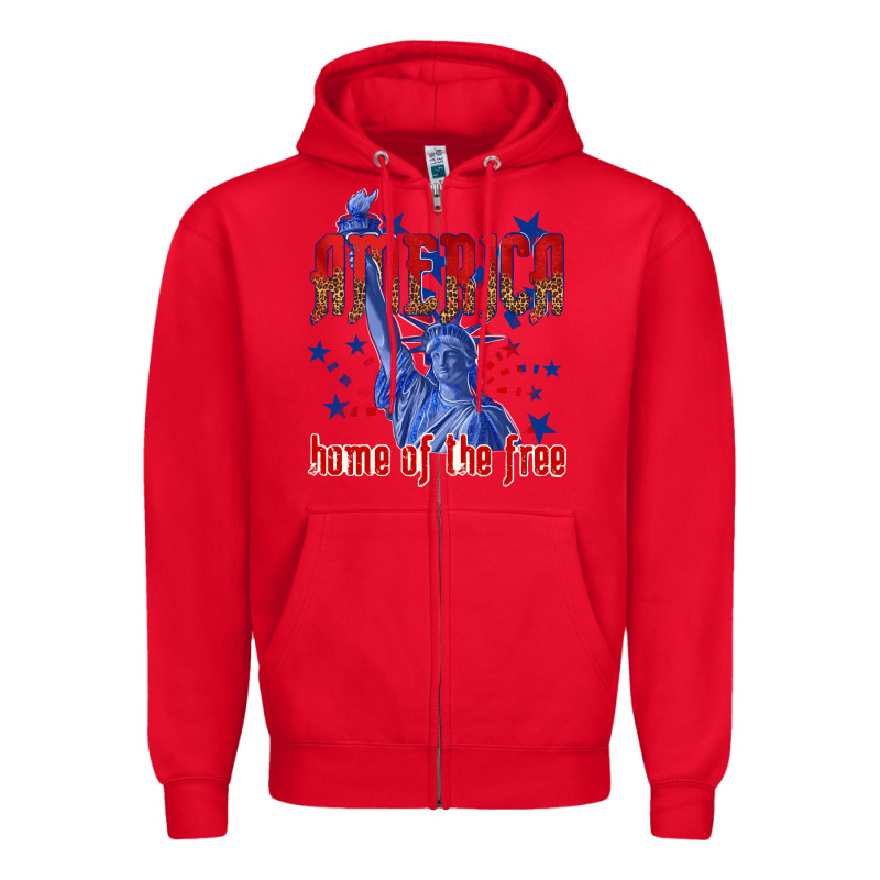 America Home Of The Free Zipper Hoodie by texasbilliewilder | Teevron