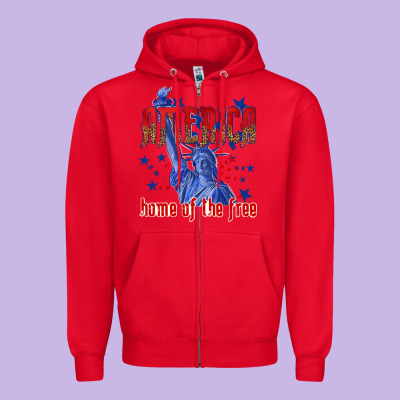 Zipper Hoodie America home of the free