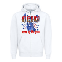 White America home of the free Zipper Hoodie - texasbilliewilder