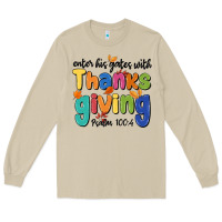 Mushroom enter his gates with thanksgiving psalm 100 4 Long Sleeve Tee - MaliasSmallBusiness