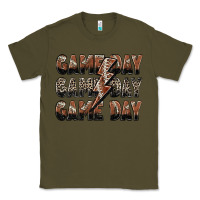 Army Green game day game day football lightning bolt Classic Tee - Zillion Design Studio