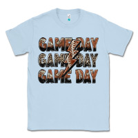 Dusty Blue game day game day football lightning bolt Classic Tee - Zillion Design Studio