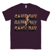 Plum game day game day football lightning bolt Classic Tee - Zillion Design Studio