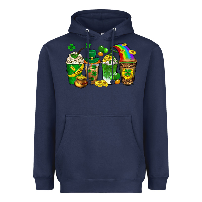 St. Patricks Day Coffee Drinks Heavyweight Hoodie by Neo Western | Teevron