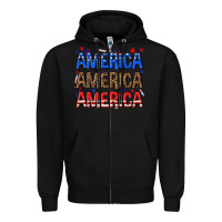 Black America america america fourth of july Zipper Hoodie - texasbilliewilder