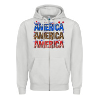 Dove Grey America america america fourth of july Zipper Hoodie - texasbilliewilder