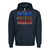 Navy America america america fourth of july Zipper Hoodie - texasbilliewilder