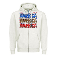 Oatmeal Heather America america america fourth of july Zipper Hoodie - texasbilliewilder
