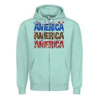 Seafoam America america america fourth of july Zipper Hoodie - texasbilliewilder