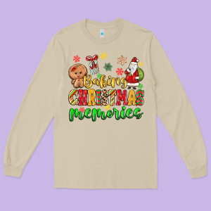 Baking Christmas Memories Long Sleeve Tee Designed By Maliassmallbusiness