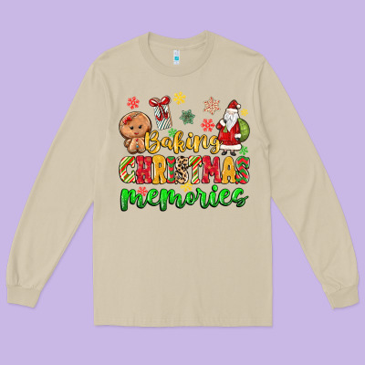 Long Sleeve Tee baking christmas memories