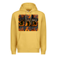 Antique Gold American Firefighter Dad Premium Hoodie - LillyAllenDesigns