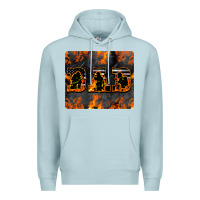 Blue Mist American Firefighter Dad Premium Hoodie - LillyAllenDesigns